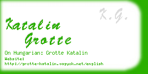 katalin grotte business card